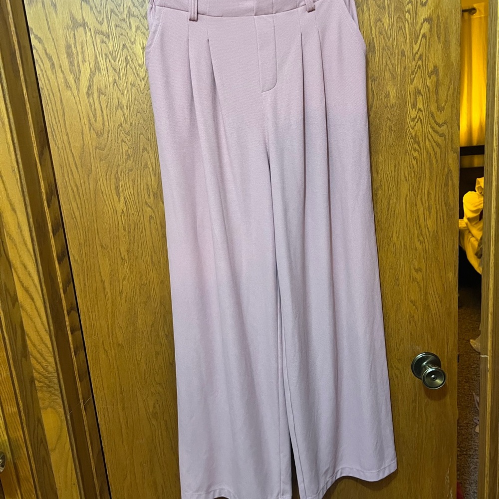 HALARA Women's Wide Leg Pants in Dusty Pink - Picture 2 of 2